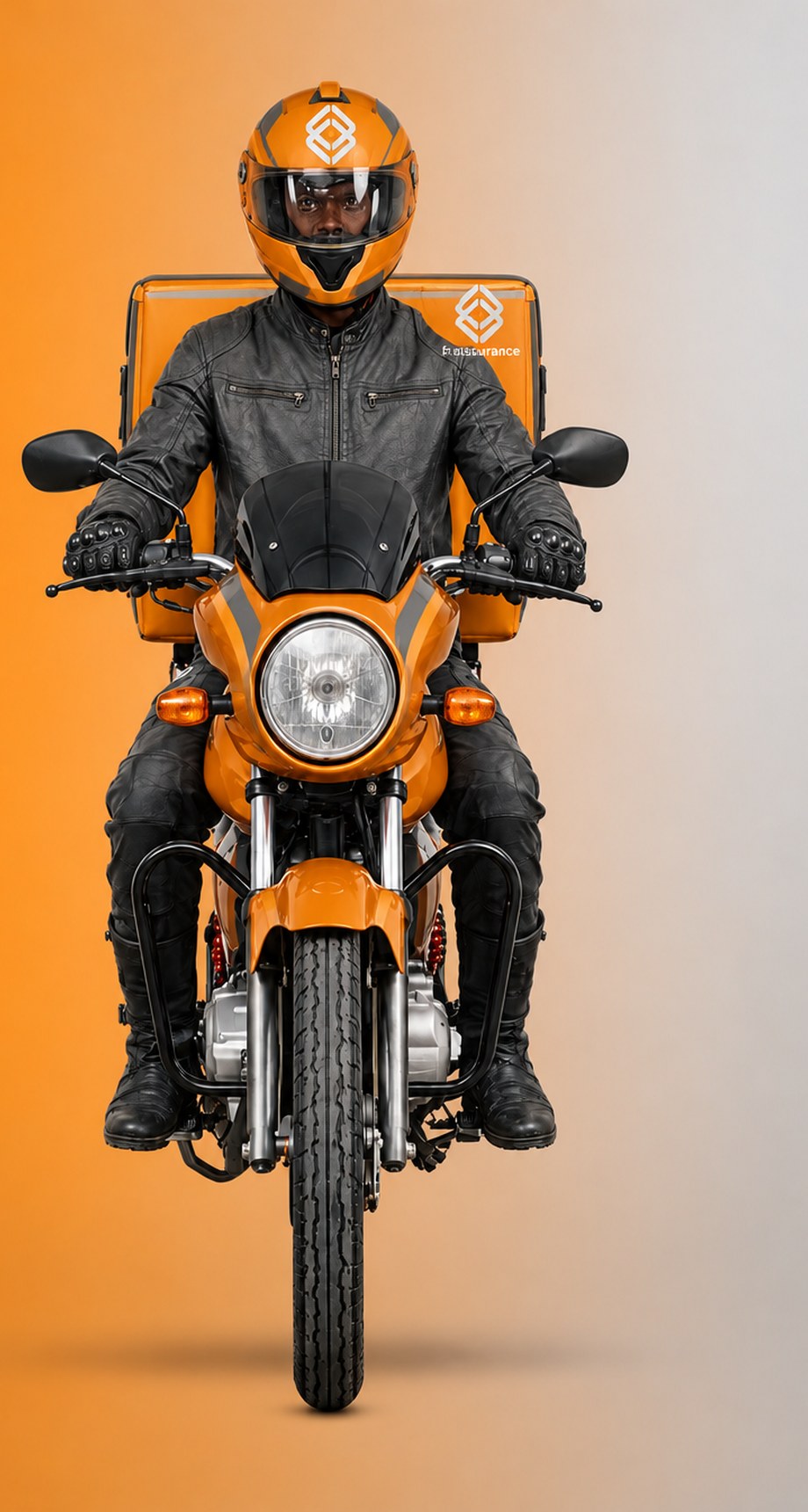 A First Assurance rider ready to deliver your order