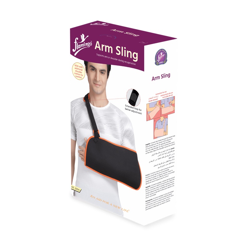FLAMINGO ARM SLING BLACK/ORANGE -S