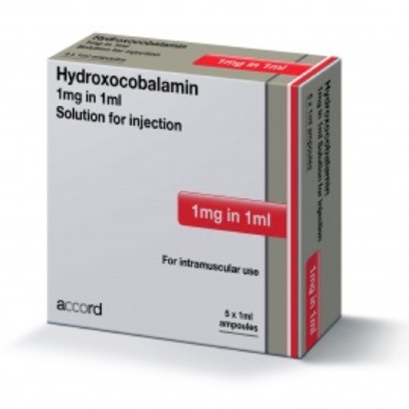 Hydroxocobalamin 1mg/ml 1ml (1000mcg) 5's