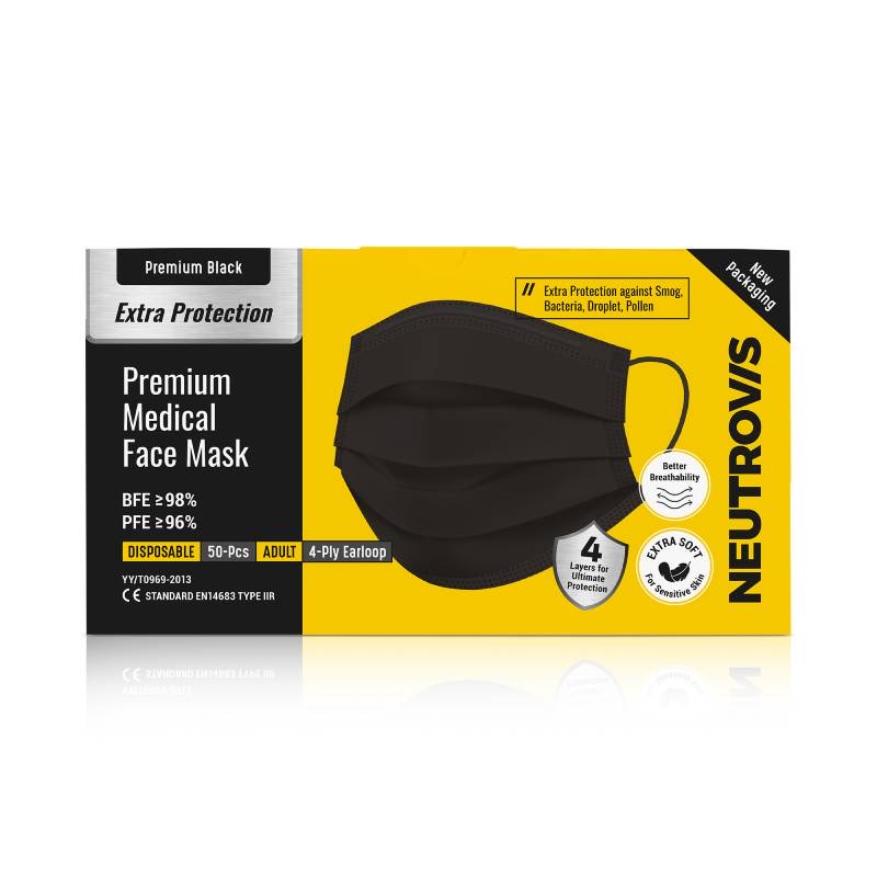 FACE MASK BLACK 50s 