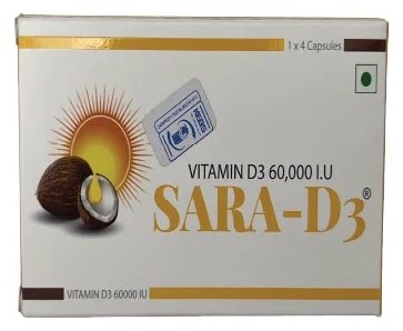 Sara D3 Capsules 60000iu 4s(P1)