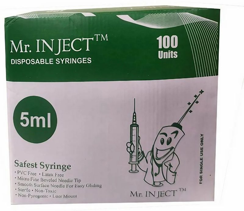 Syringes 5CC with needles 100s