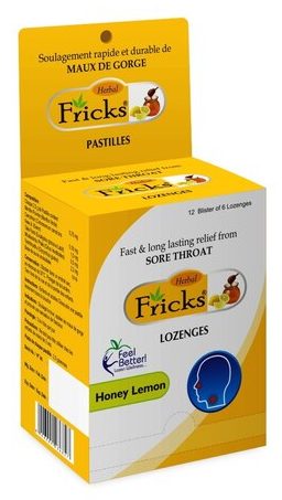 Fricks lozenges honey n lemon 72s