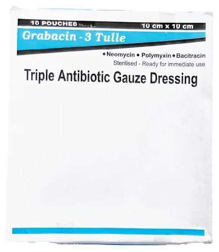GRABACIN 3 TULLE 10CM*10 CM 10S