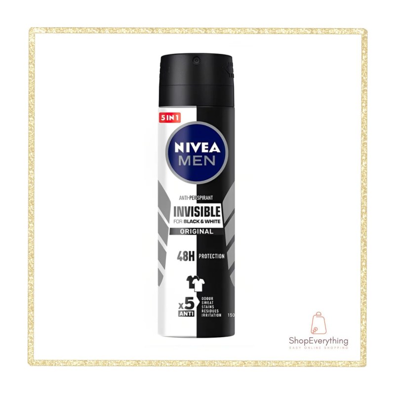 NIVEA INVISIBLE B&W POWER SPRAY MEN 150ML