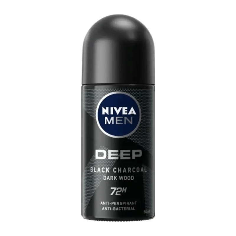 NIVEA MEN DEEP BLACK CARBON DARK WOOD ROLL ON 50ML