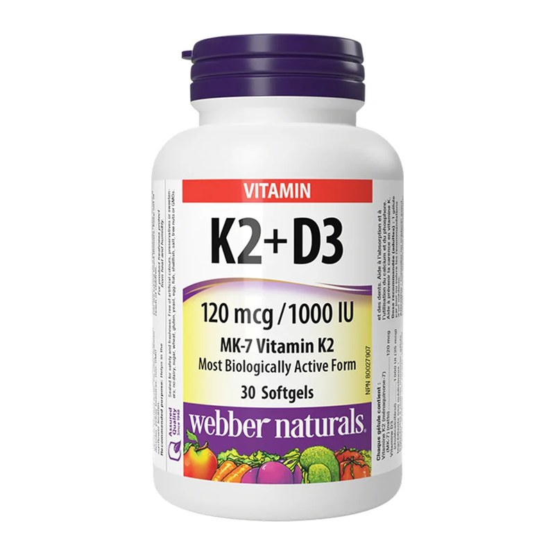 WEBBER NATURALS VITAMIN K2+D3 120MCG/1000IU 30S(P1)