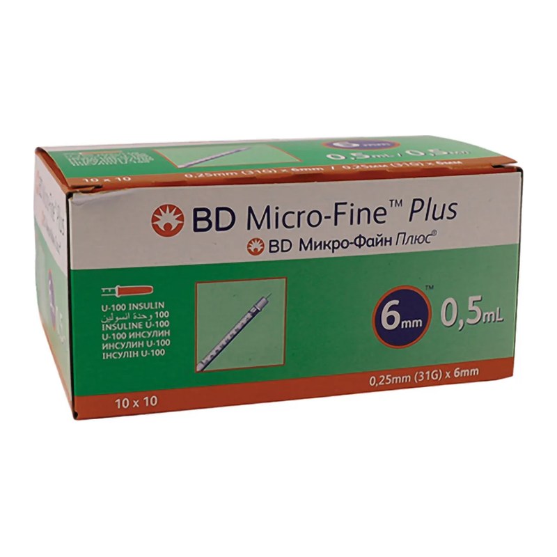 BD MICROFINE SYRINGE 0.5ML 6MM 100s