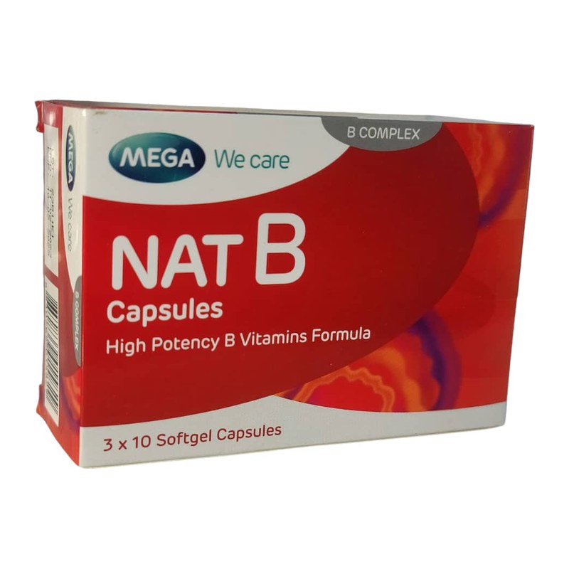 NAT B high potency B vitamins 30’s